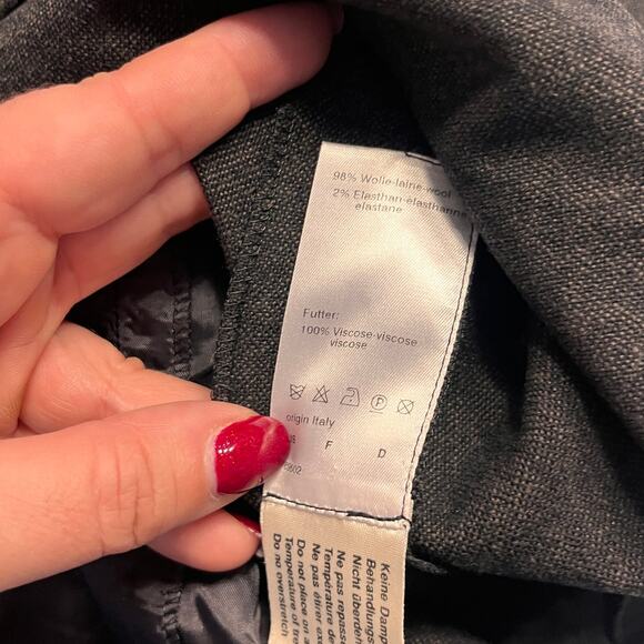 Akris Charcoal Gray Back Zipper Wool Midi Pencil Skirt Size M - Picture 4 of 6